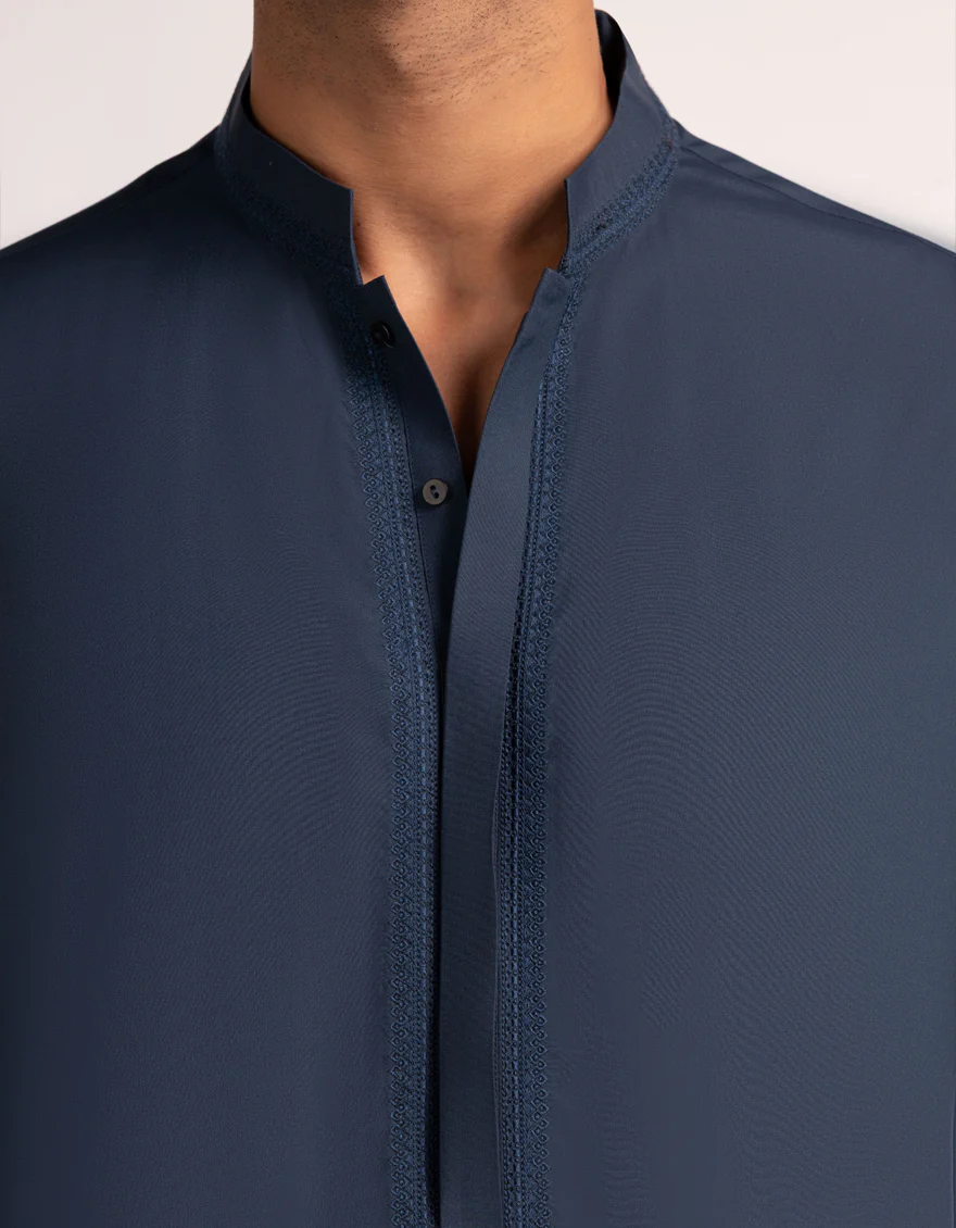 NAVY BLUE BLENDED JUBBA | JJ-JUBBA-A-33586/S25/JJ10212-SF - Image 3