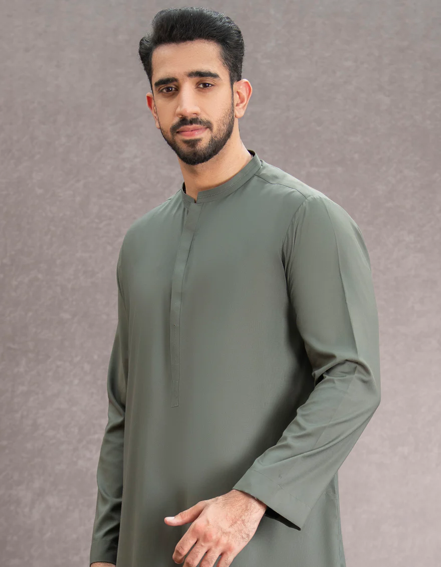 GREEN VISCOSE JUBBA | JJ-JUBBA-US-43185/A22/JJ8402-CL - Image 3