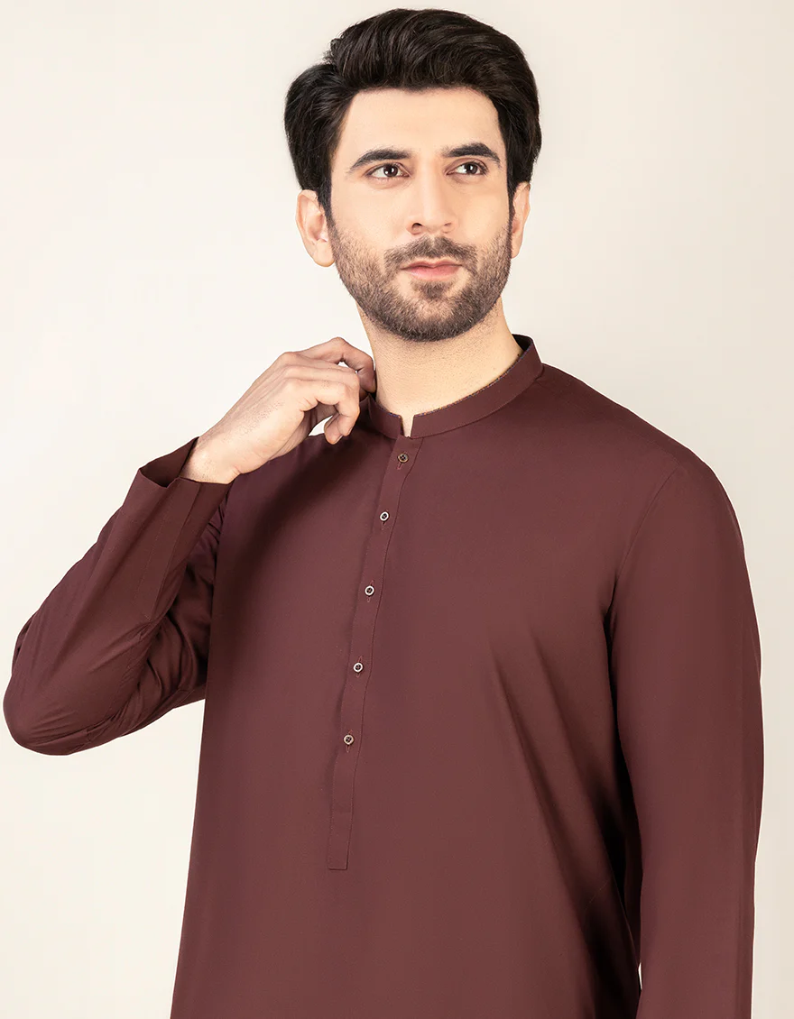 MAROON BLENDED JUBBA | JJ-JUBBA-US-43263/A23/JJ1013-CL - Image 2