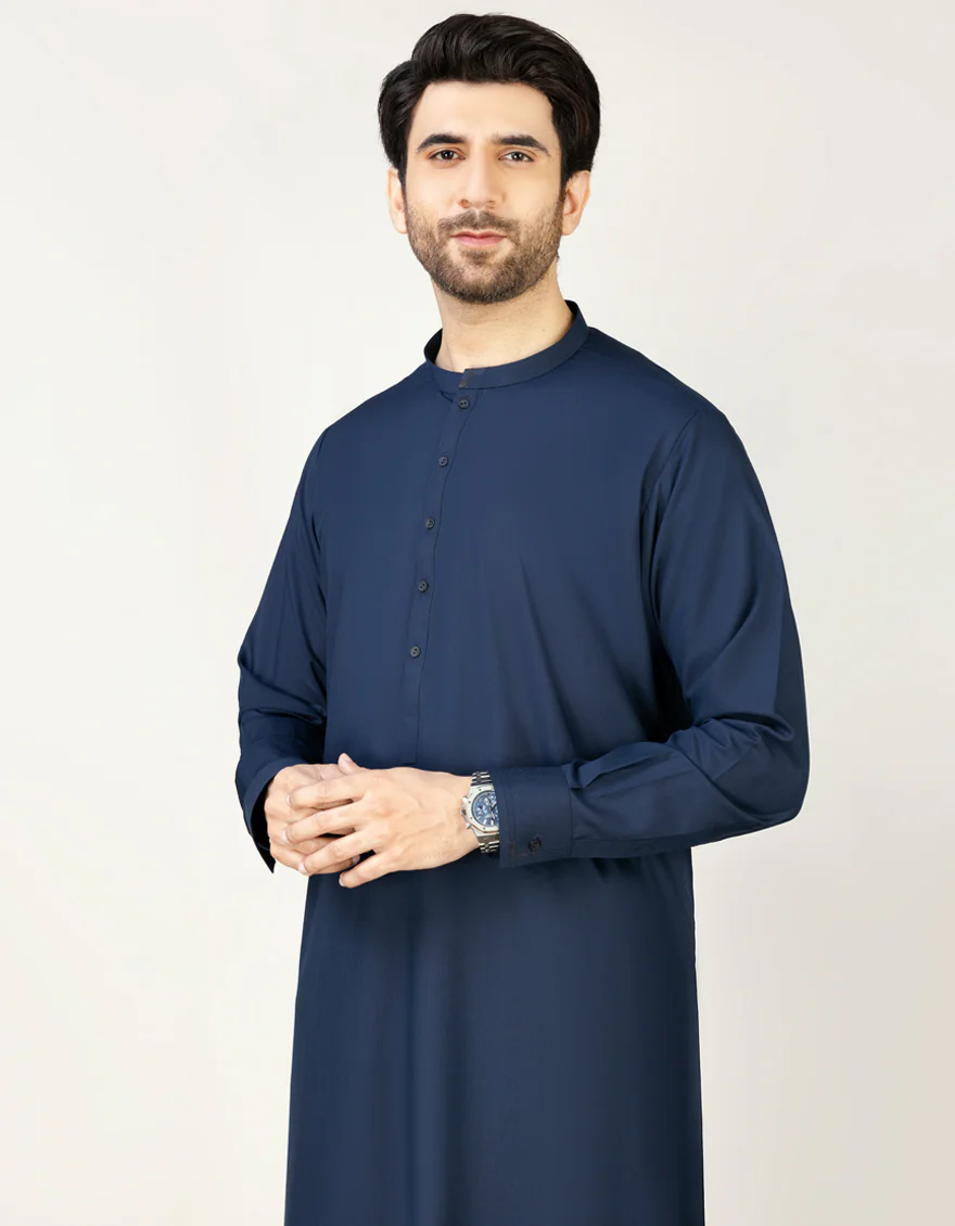 NAVY BLUE BLENDED JUBBA | JJ-JUBBA-US-43296/A23/JJ1015-CL - Image 2
