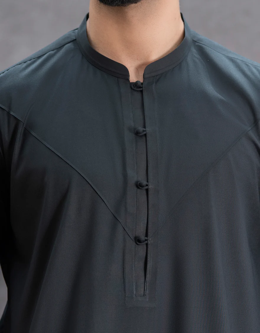 BLACK VISCOSE JUBBA | JJ-JUBBA-US-44151/A22/JJ8402-CL - Image 2