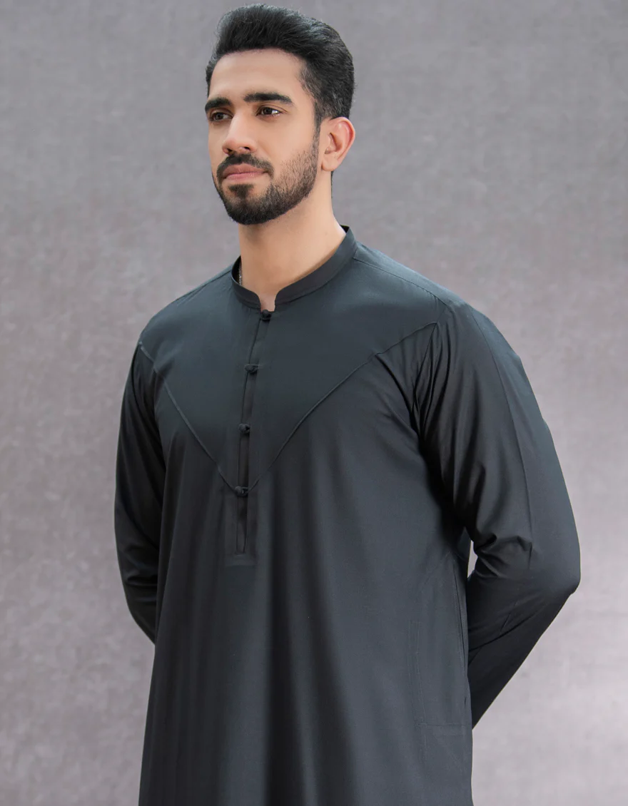 BLACK VISCOSE JUBBA | JJ-JUBBA-US-44151/A22/JJ8402-CL - Image 3
