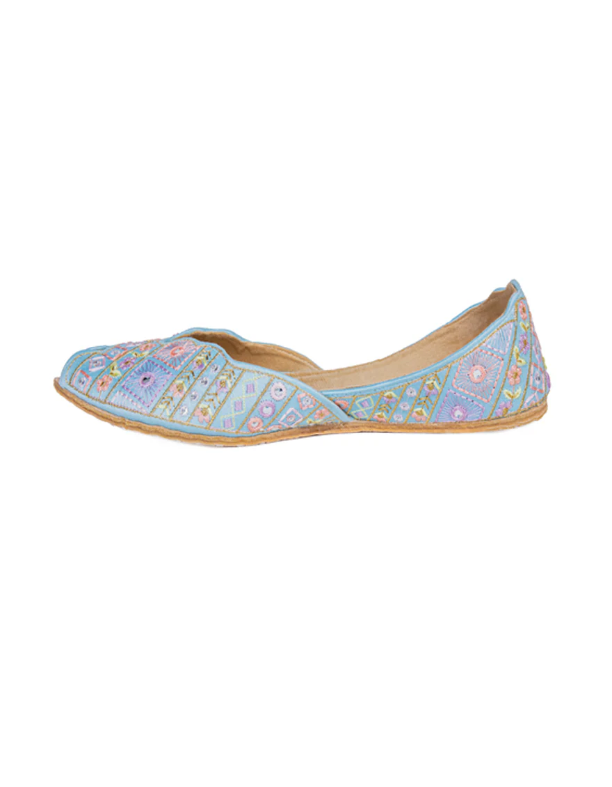 BLUE SILK KHUSSA | JJ-LKH-24-325 FB/FLORAL PARADISE-1 - Image 3