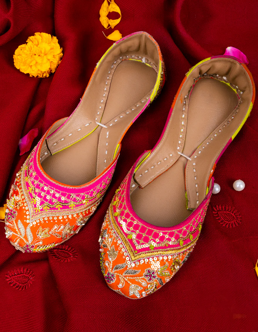 PINK-ORANGE SILK KHUSSA | JJ-LKH-US-23-022 FB/JRZ-060