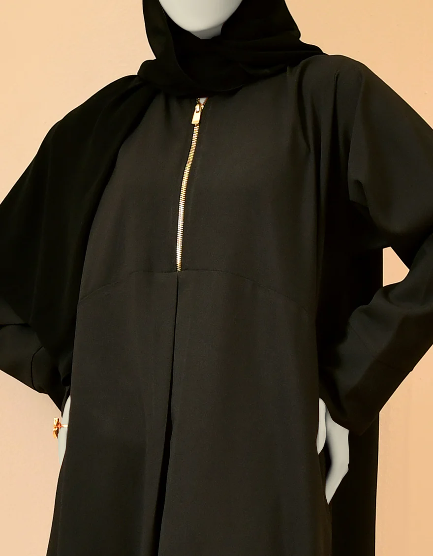 BLACK ABAYA | JJAB-22-003 FB/FUHUA - Image 2