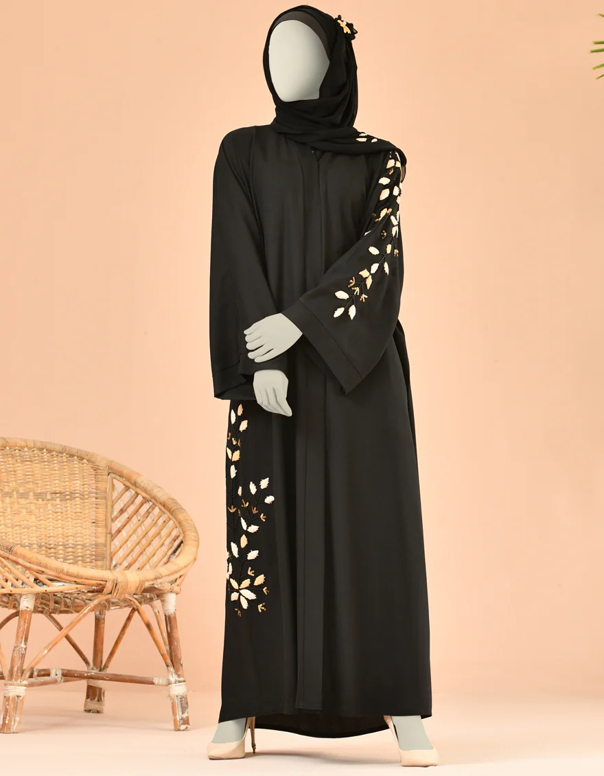 BLACK ABAYA | JJAB-22-037 FB/POLYE