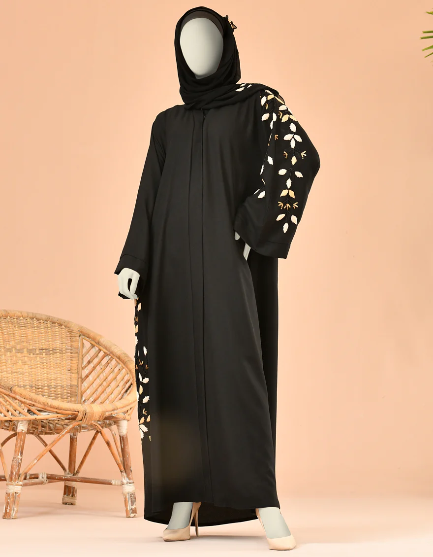 BLACK ABAYA | JJAB-22-037 FB/POLYE - Image 2