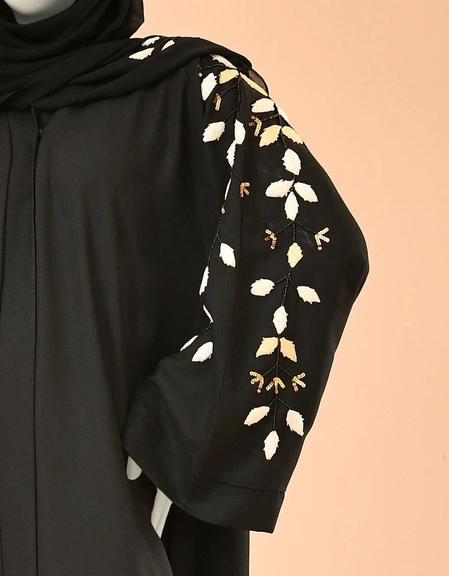BLACK ABAYA | JJAB-22-037 FB/POLYE - Image 3