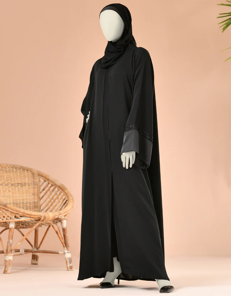 BLACK ABAYA | JJAB-22-043 FB/NIDA - Image 3