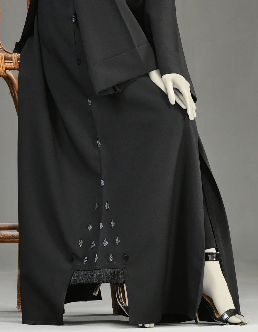 BLACK ABAYA | JJAB-22-044 FB/FUHUA - Image 2