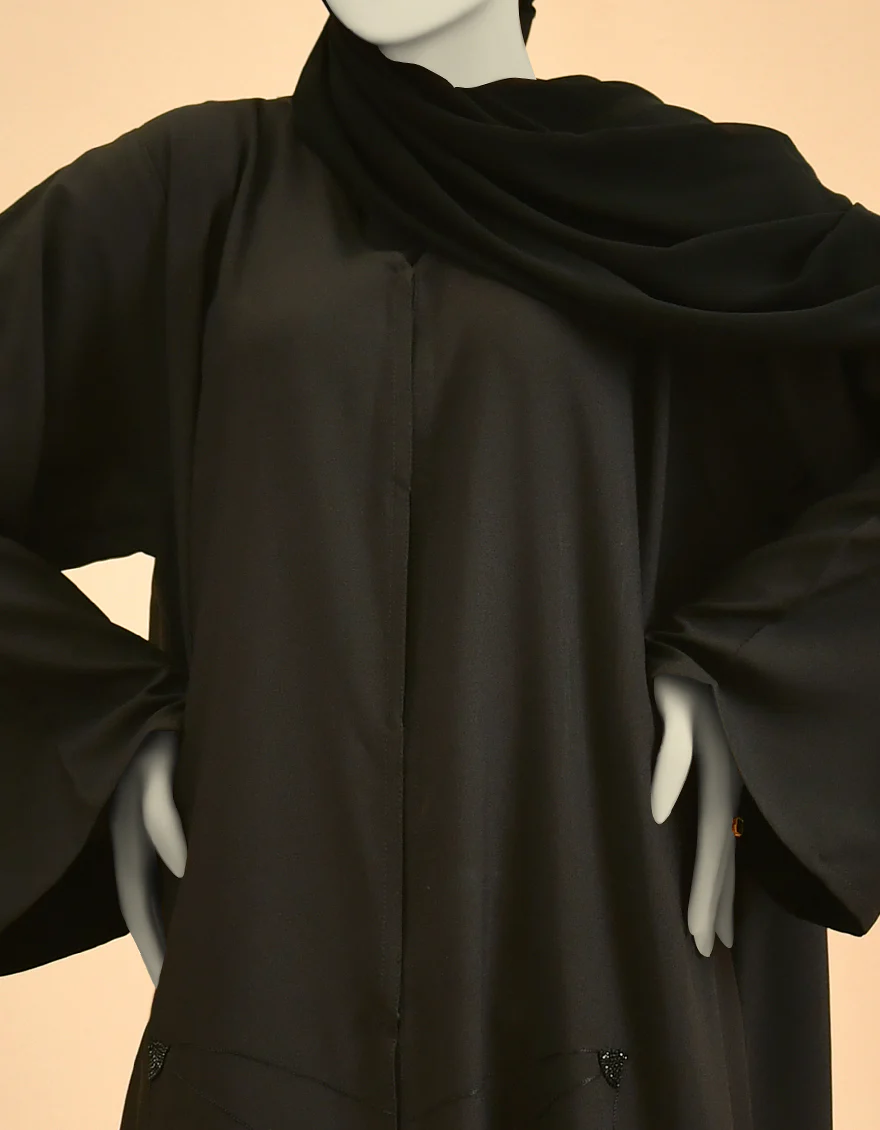 BLACK ABAYA | JJAB-US-22-001 FB/TWILL - Image 2