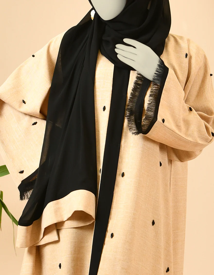 BEIGE ABAYA | JJAB-US-22-004 FB/JOOT - Image 2