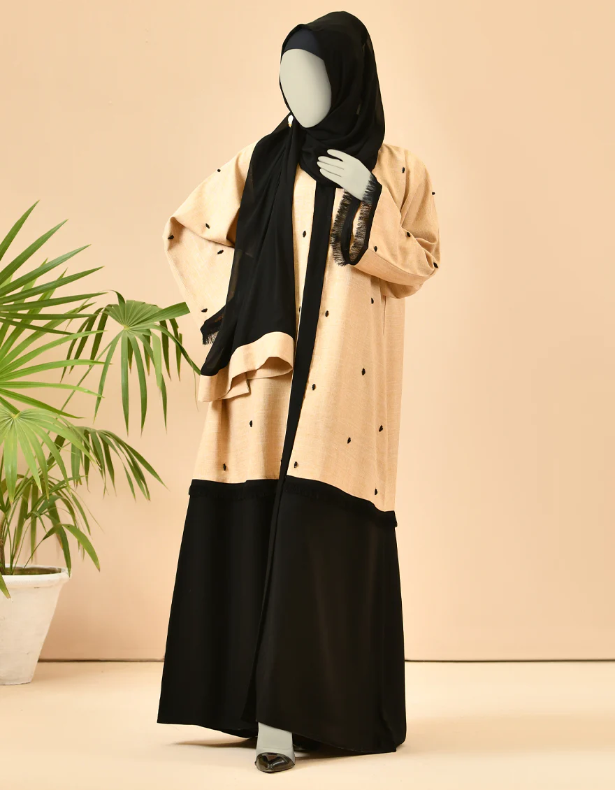 BEIGE ABAYA | JJAB-US-22-004 FB/JOOT - Image 3