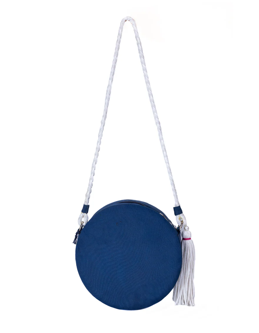 BLUE COTTON SILK HANDBAG | JJBL-24-065 FB/COTTO - Image 2