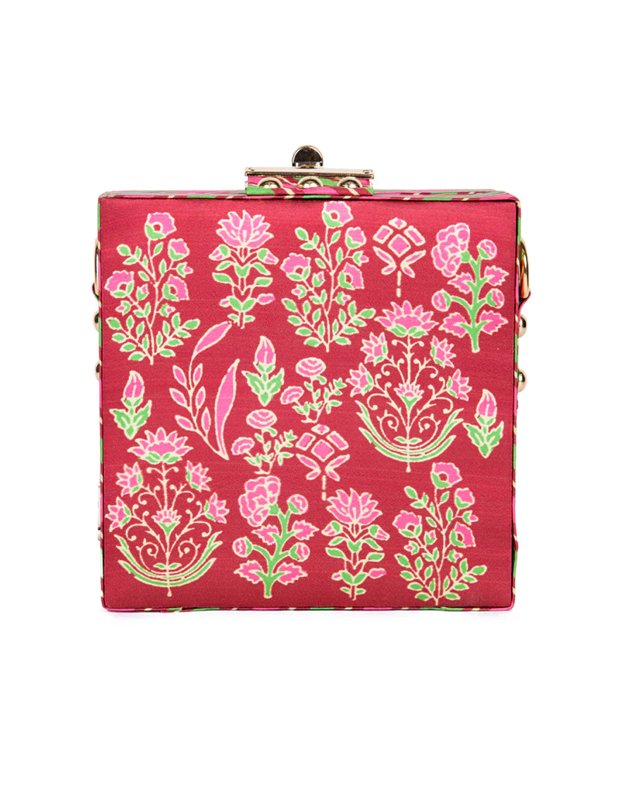 RED HANDBAG | JJBL-24-069 FB/BLOCK PATCH CLUTCH - Image 3