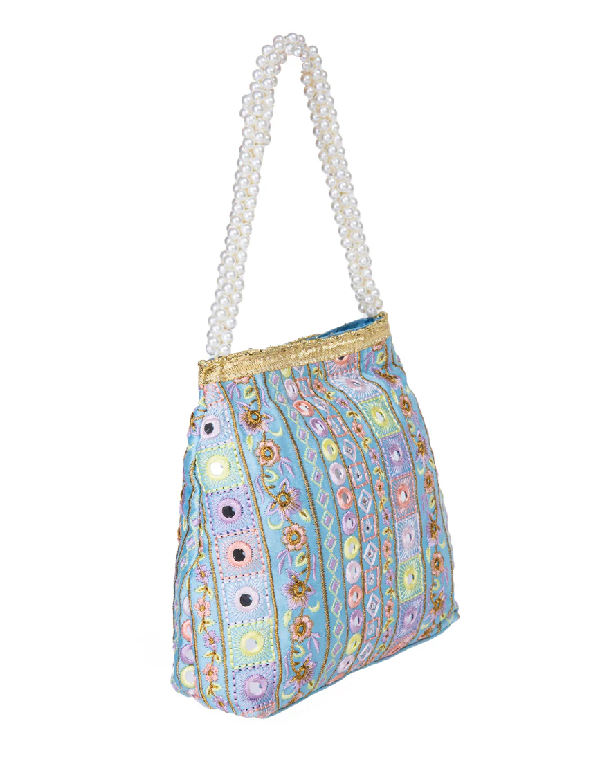 BLUE COTTON HANDBAG | JJBL-24-071 FB/VENDOR - Image 2