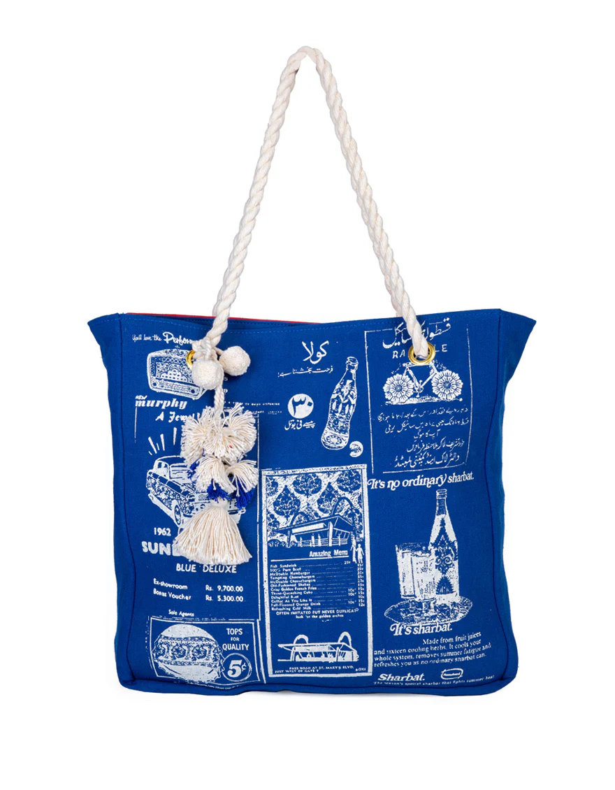 BLUE CANVAS HANDBAG | JJBL-24-073 FB/VENDOR - Image 2