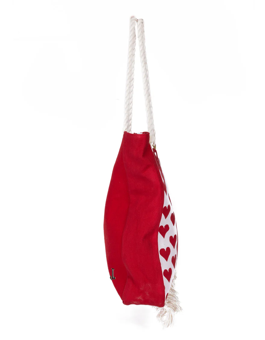 RED CANVAS HANDBAG | JJBL-24-075 FB/VENDOR - Image 3