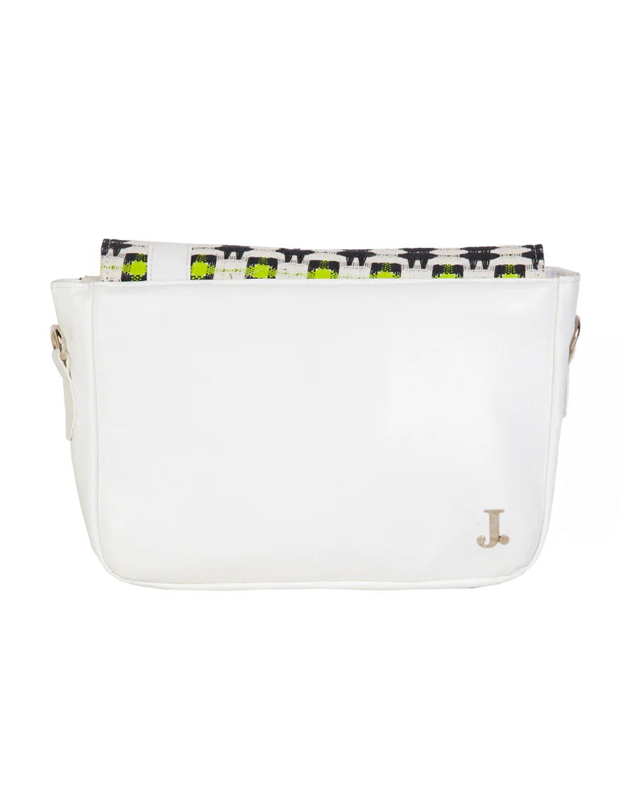 BLACK REXINE HANDBAG | JJBL-25-113 FB/WOVEN-3 - Image 2