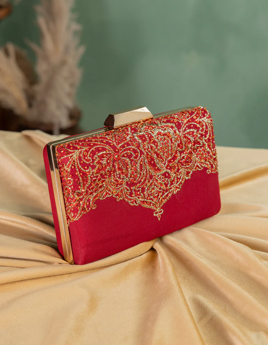 RED SILK HANDBAG | JJBL-25-122 FB/VENDO - Image 2