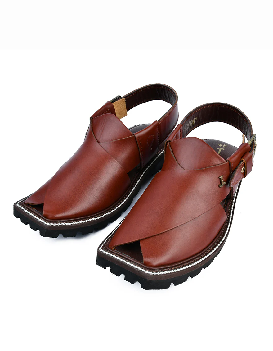 RED PESHAWARI SANDALS | JJFW-JPC-029-PO/S24-ZA-PLN - Image 2
