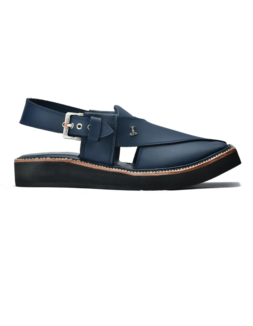 BLUE HIGH CHROME PESHAWARI SANDALS | JJFW-JPC-082-KC/S24- - Image 2
