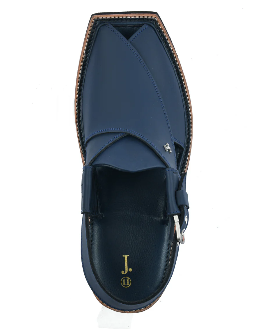 BLUE HIGH CHROME PESHAWARI SANDALS | JJFW-JPC-082-KC/S24- - Image 3