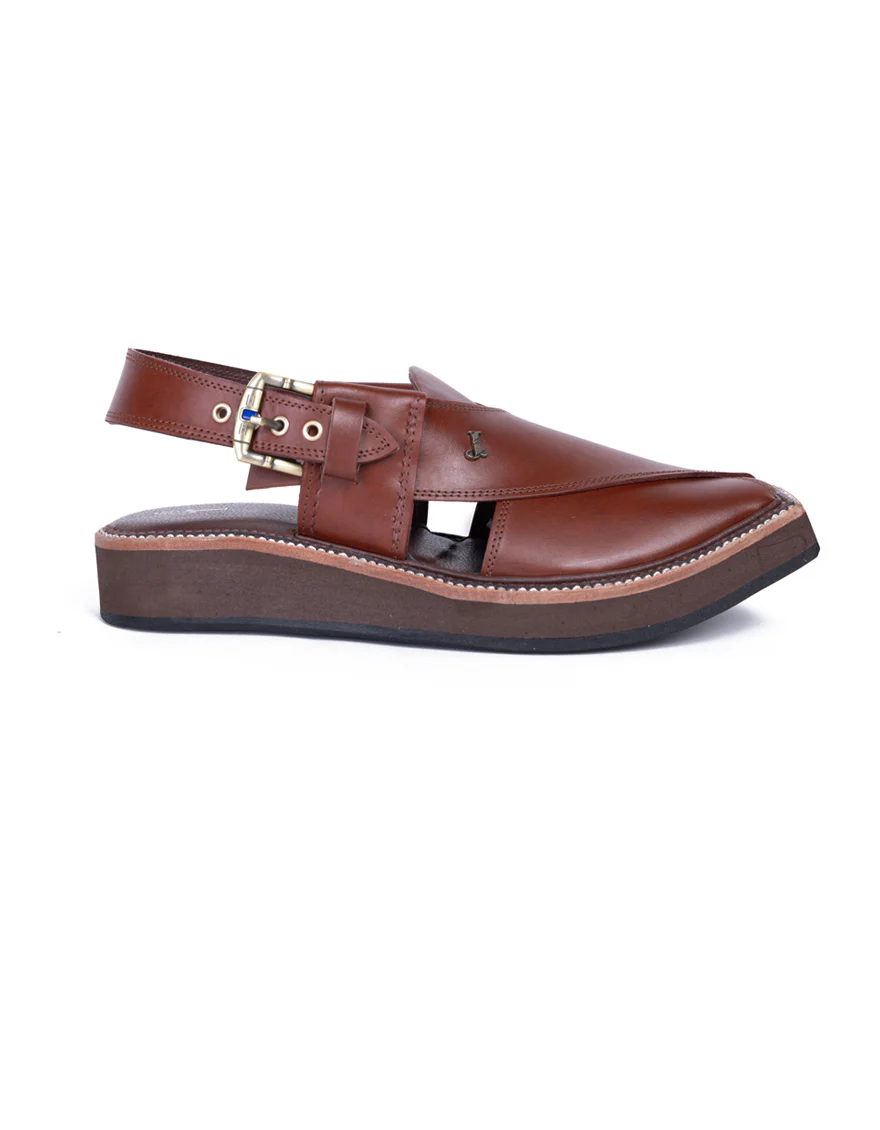 BROWN HIGH CHROME PESHAWARI SANDALS | JJFW-JPC-083-KC/S24- - Image 3