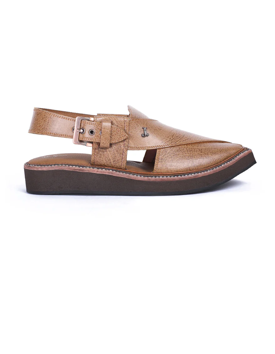 BROWN HIGH CHROME PESHAWARI SANDALS | JJFW-JPC-088-KC/S24- - Image 3