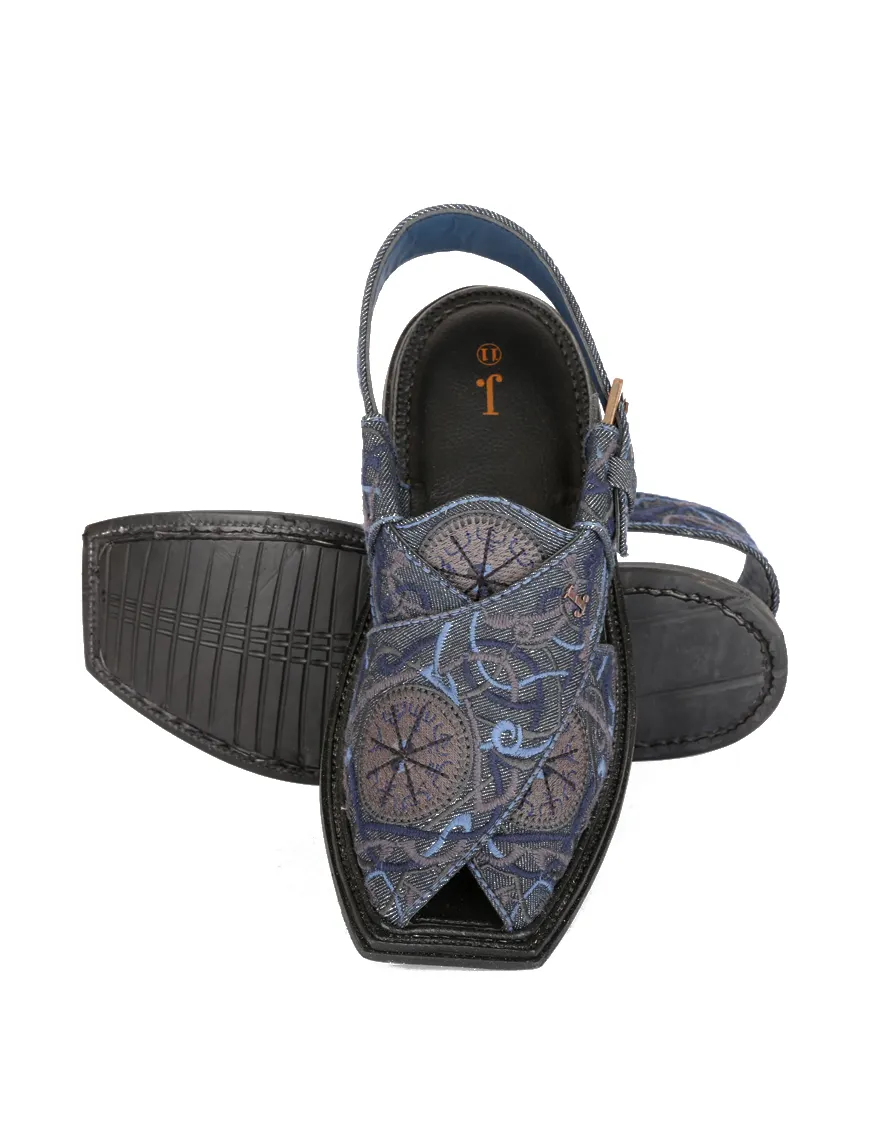 SHINY BLACK PESHAWARI SANDALS | JJFW-JPC-111-KC/S25- - Image 2