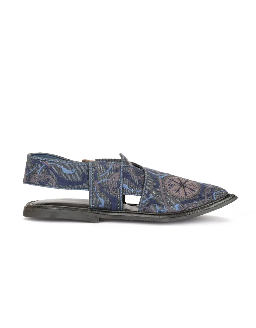 SHINY BLACK PESHAWARI SANDALS | JJFW-JPC-111-KC/S25- - Image 4