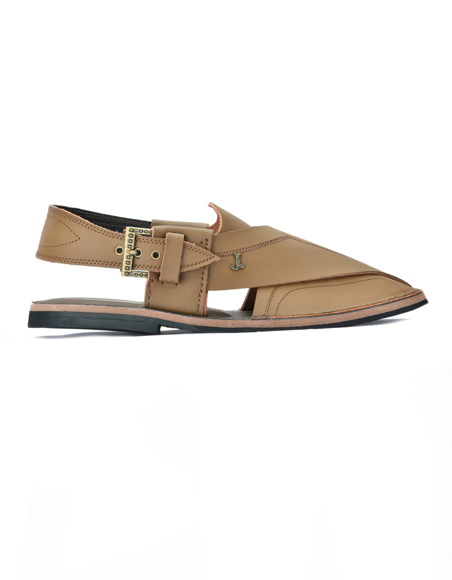 BROWN PESHAWARI SANDALS | JJFW-JPC-11428/S24-GK-PLN - Image 2