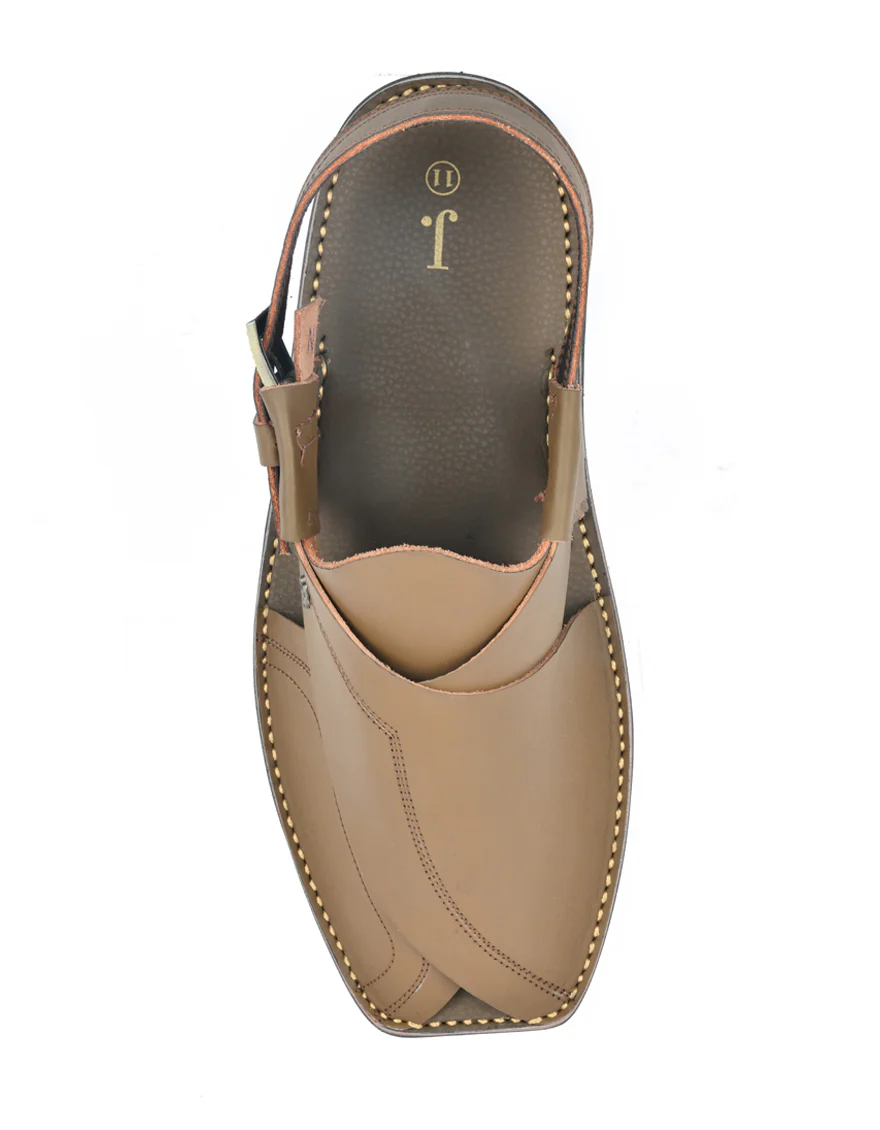 BROWN PESHAWARI SANDALS | JJFW-JPC-11428/S24-GK-PLN - Image 3