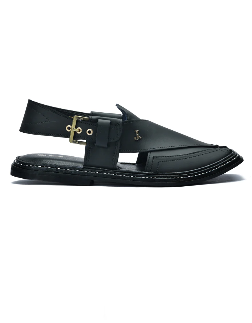 GREY PESHAWARI SANDALS | JJFW-JPC-21323/S24-GK-TXT - Image 2