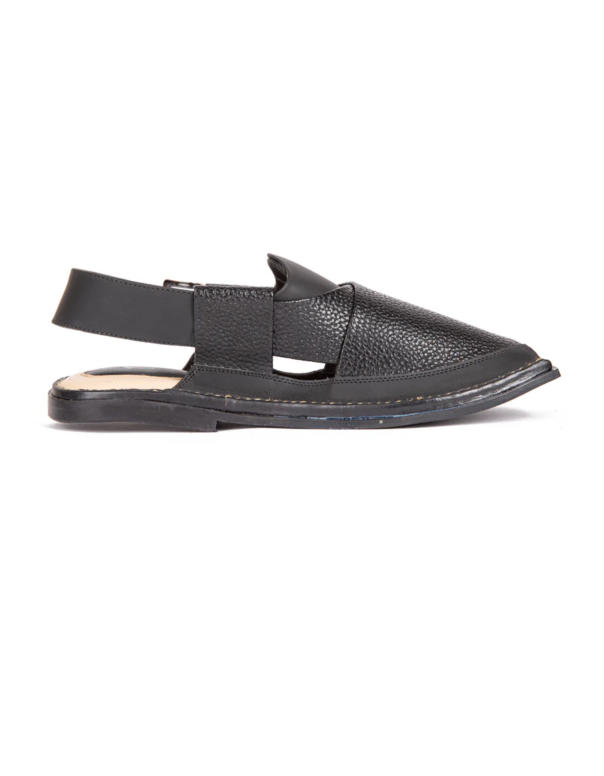 BLACK PESHAWARI SANDALS | JJFW-JPC-US-006-R1/S21-DP-AD-TXT - Image 3