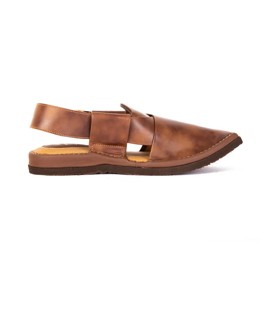 BROWN PESHAWARI SANDALS | JJFW-JPC-US-010/S21-DP-BL-PLN - Image 3