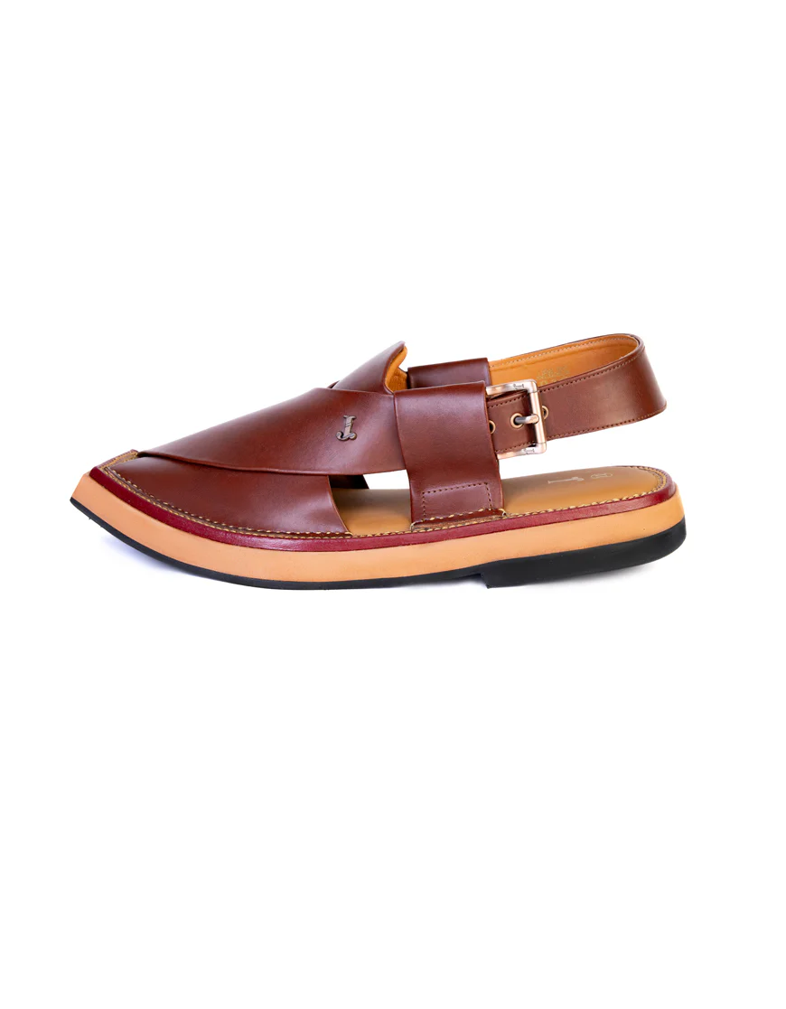 MAROON PESHAWARI SANDALS | JJFW-JPC-US-016/S23-NI-PLN - Image 2