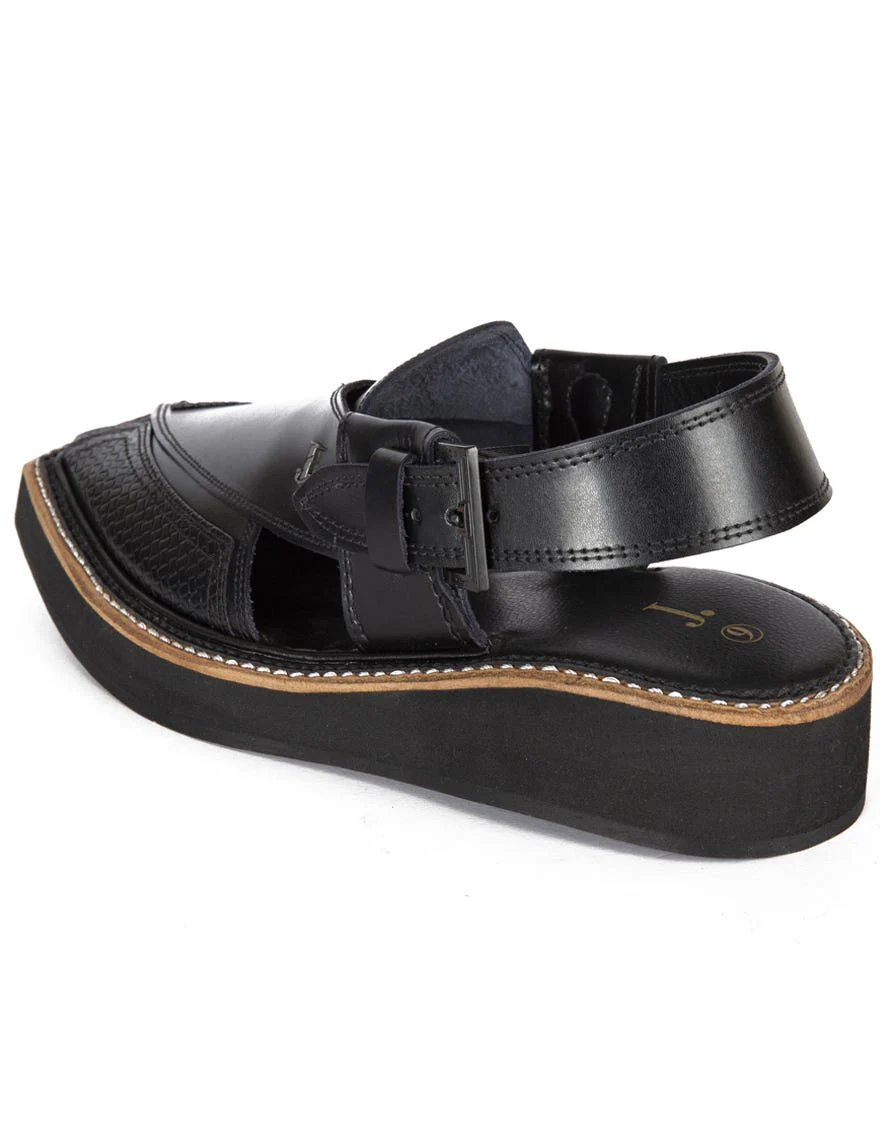 BLACK PESHAWARI SANDALS | JJFW-JPC-US-023-R1/S22-KC-ZA-PLN - Image 3