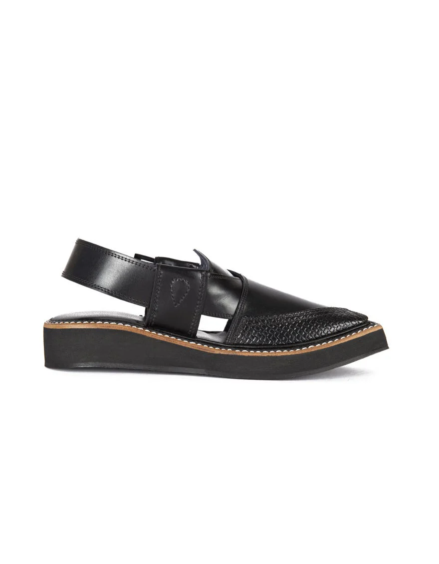 BLACK PESHAWARI SANDALS | JJFW-JPC-US-023-R1/S22-KC-ZA-PLN - Image 4