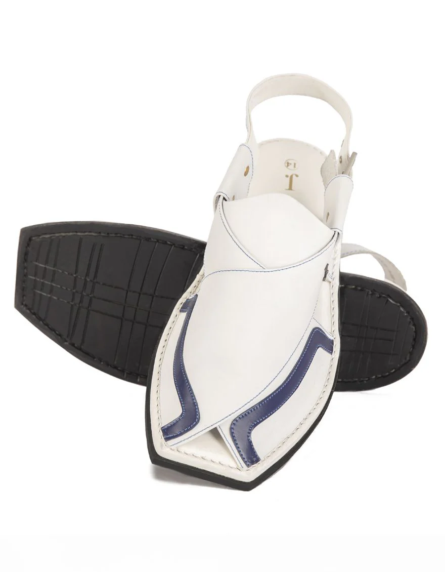 WHITE PESHAWARI SANDALS | JJFW-JPC-US-032/S21-DP-ZU-TXT