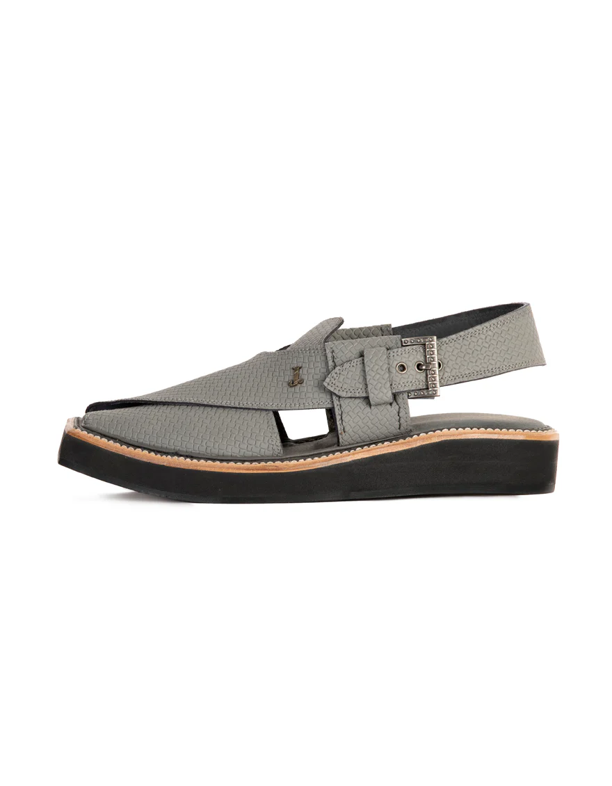 GREY PESHAWARI SANDALS | JJFW-JPC-US-034-R1/S23-KC-ZA-TXT - Image 2