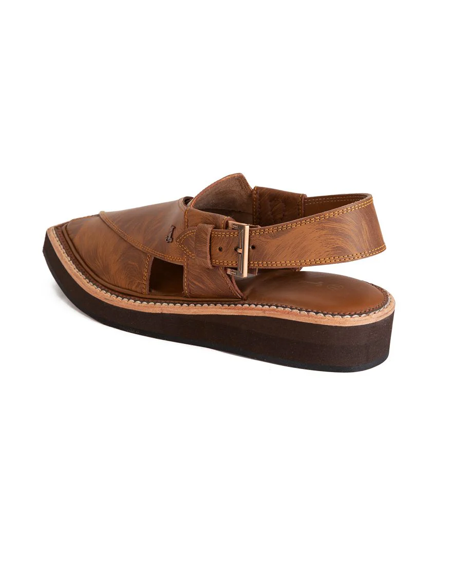 BROWN PESHAWARI SANDALS | JJFW-JPC-US-039/S21-KC-ZA-PLN - Image 4