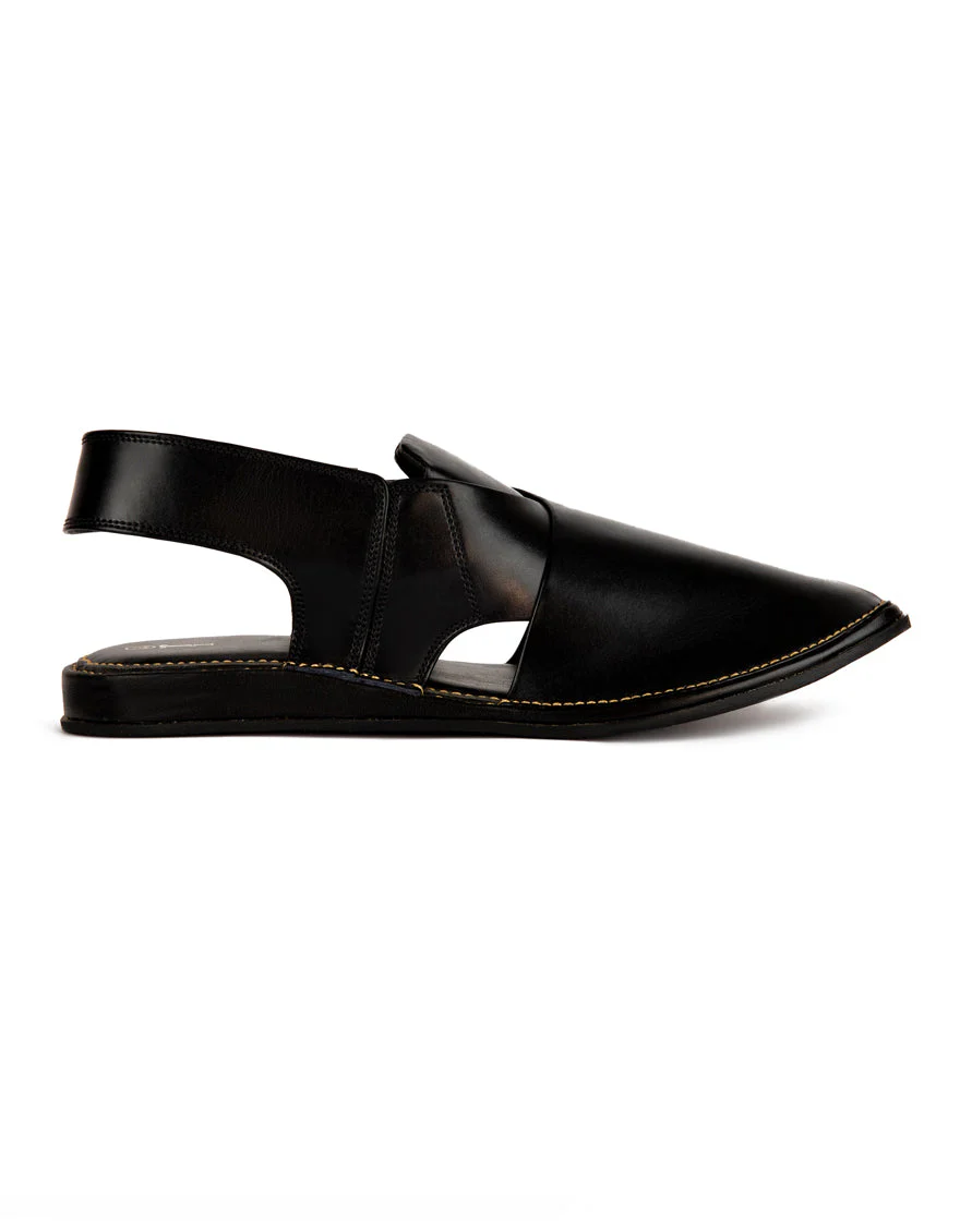 BLACK PESHAWARI SANDALS | JJFW-JPC-US-24-4004/R1 - Image 3