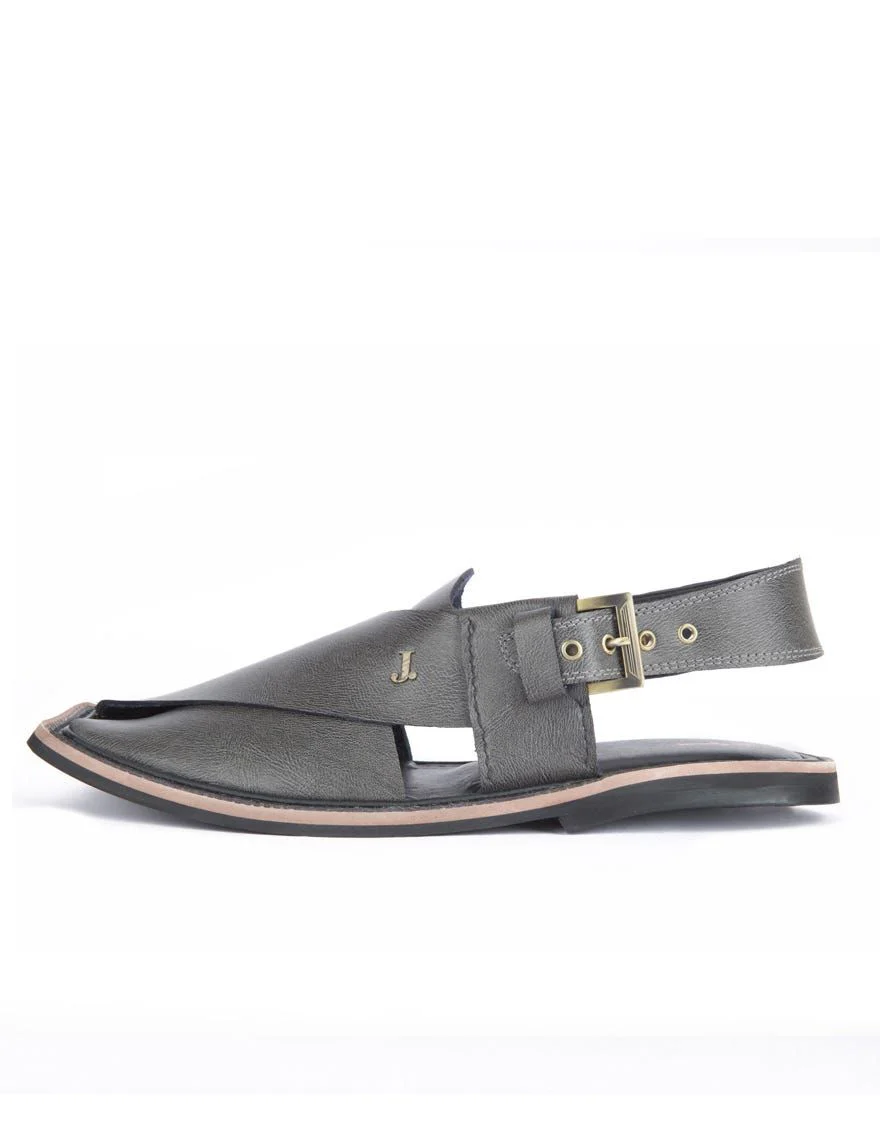 DARK GREY PESHAWARI SANDALS | JJFW-JPC-US-11261/S19/RM-PLN - Image 2