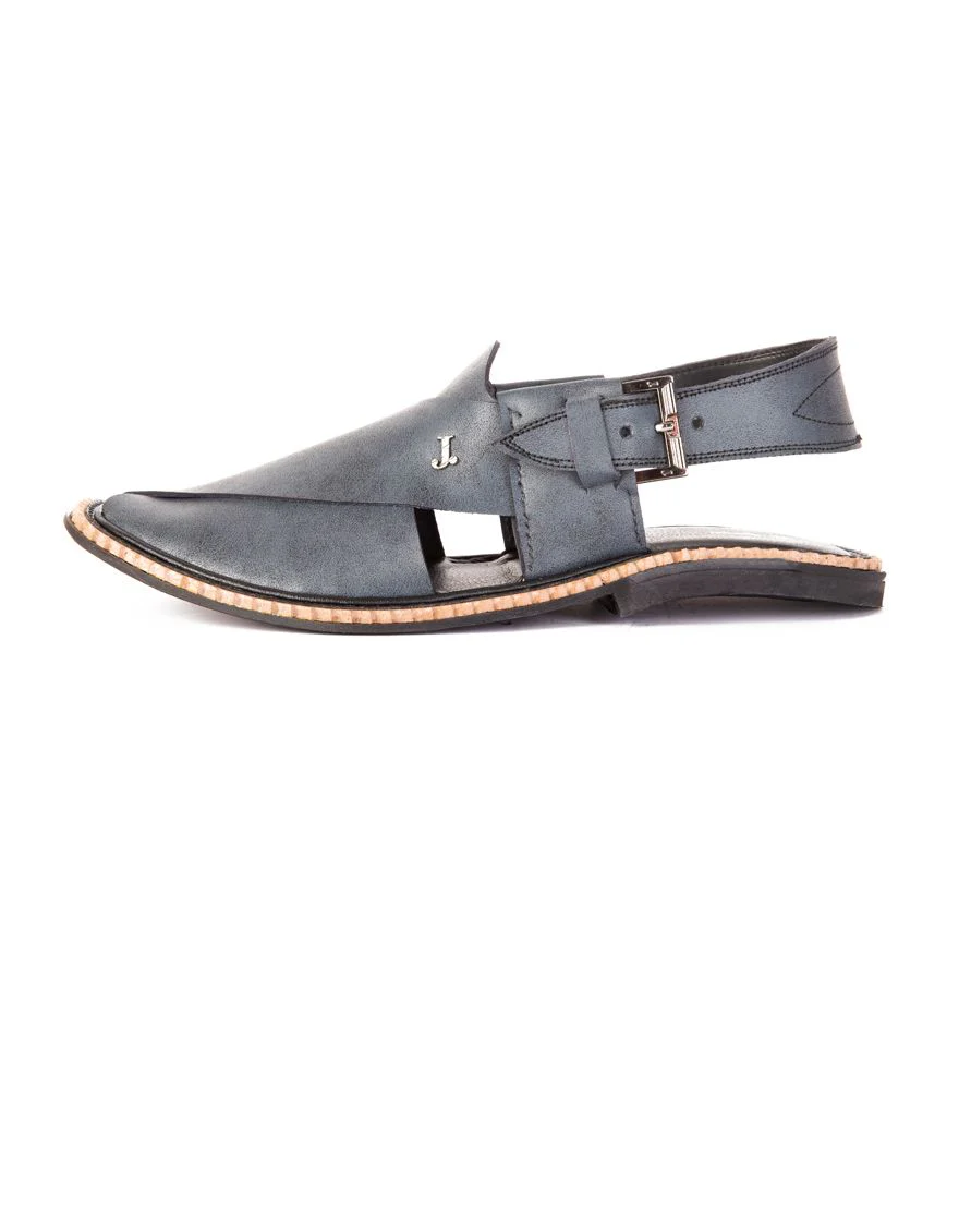GREY PESHAWARI SANDALS | JJFW-JPC-US-11318/S21-GK-TXT - Image 2