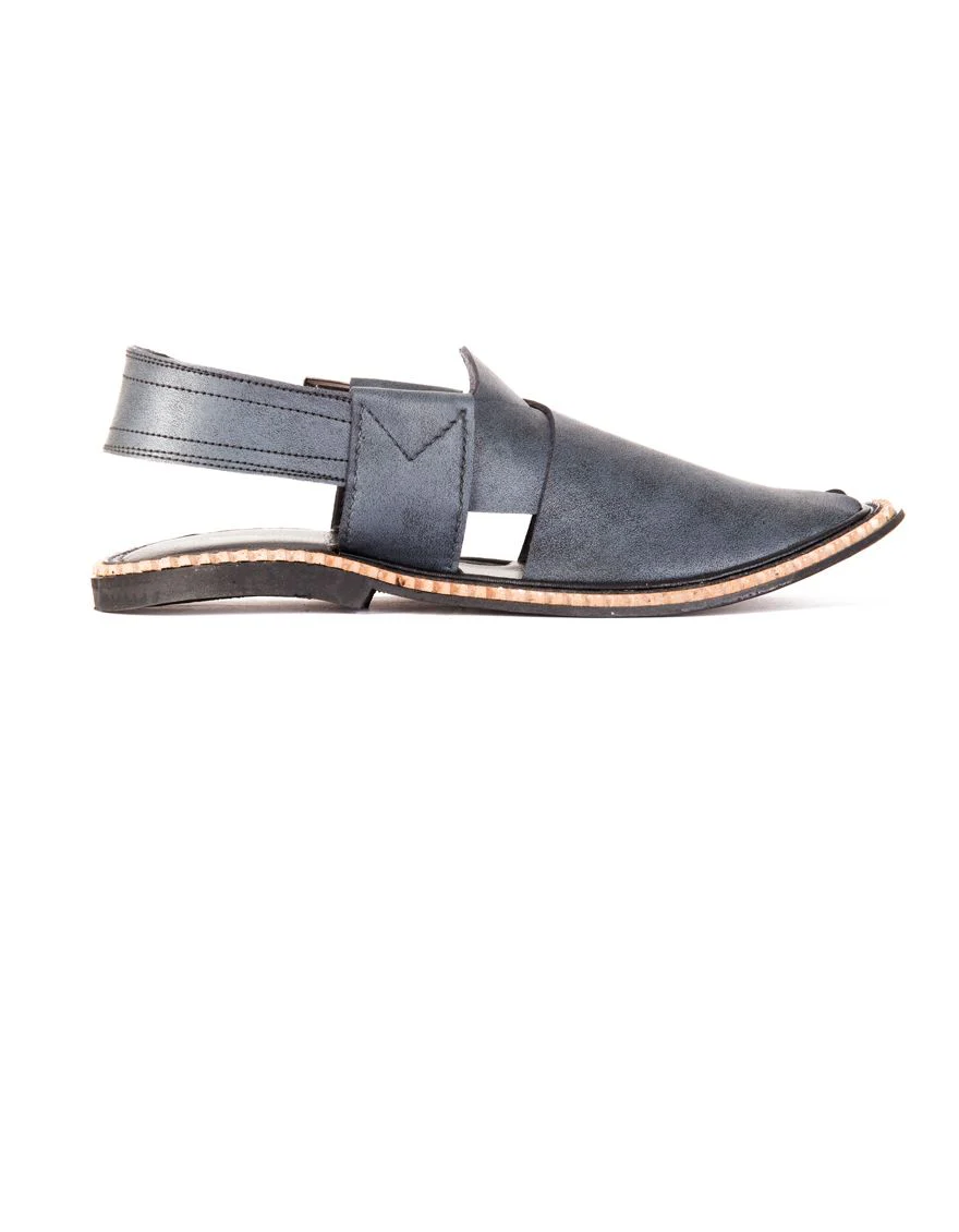 GREY PESHAWARI SANDALS | JJFW-JPC-US-11318/S21-GK-TXT - Image 3