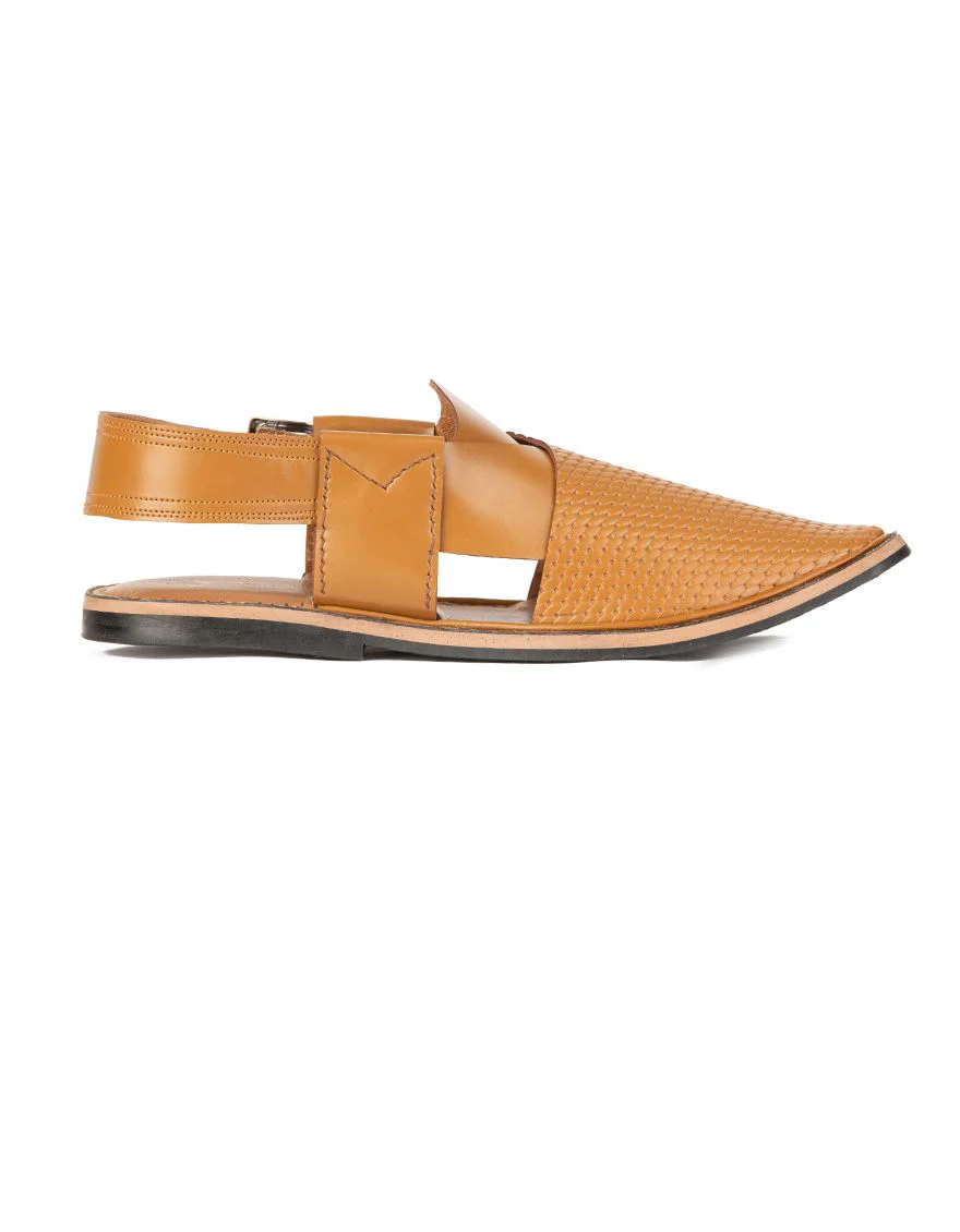 MASTARD PESHAWARI SANDALS | JJFW-JPC-US-11322/S21-HA-TXT - Image 3