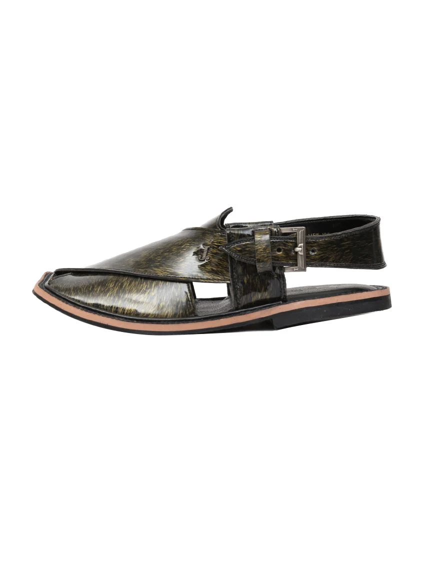 GOLD PESHAWARI SANDALS | JJFW-JPC-US-11327/S21-GK-TXT - Image 3