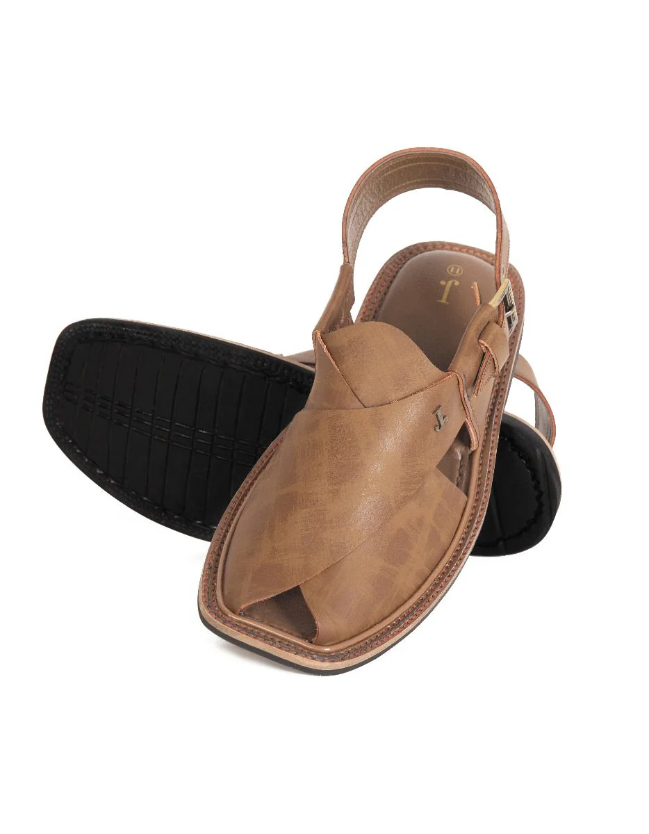 BROWN PESHAWARI SANDALS | JJFW-JPC-US-11328/S21-GK-TXT