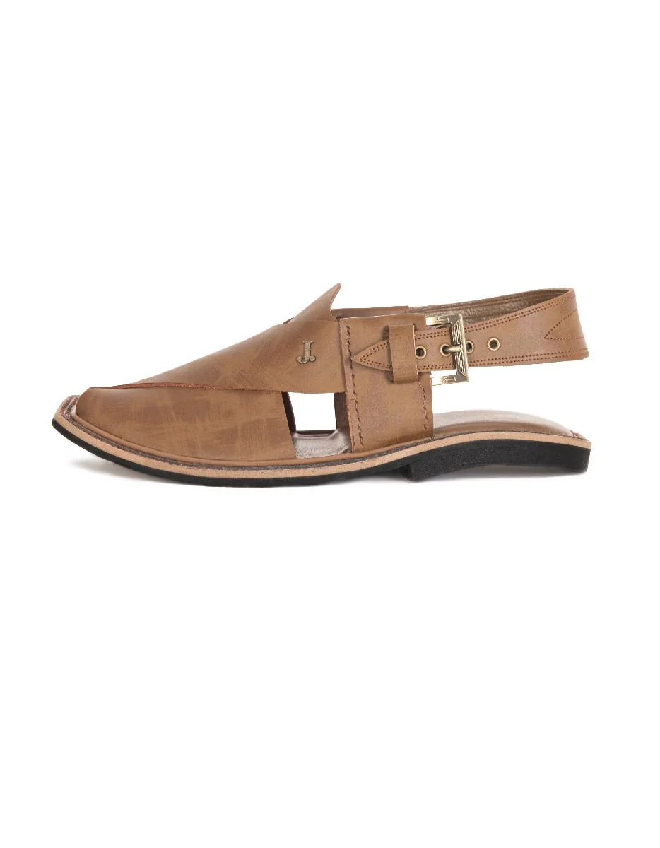 BROWN PESHAWARI SANDALS | JJFW-JPC-US-11328/S21-GK-TXT - Image 2